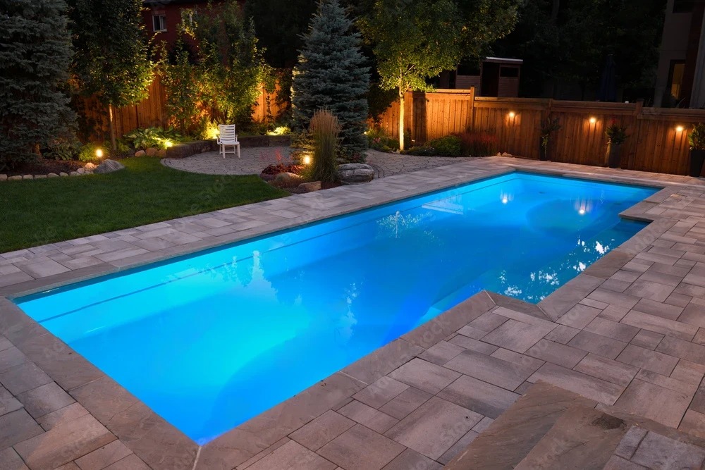 Pool and full backyard by True North Construction