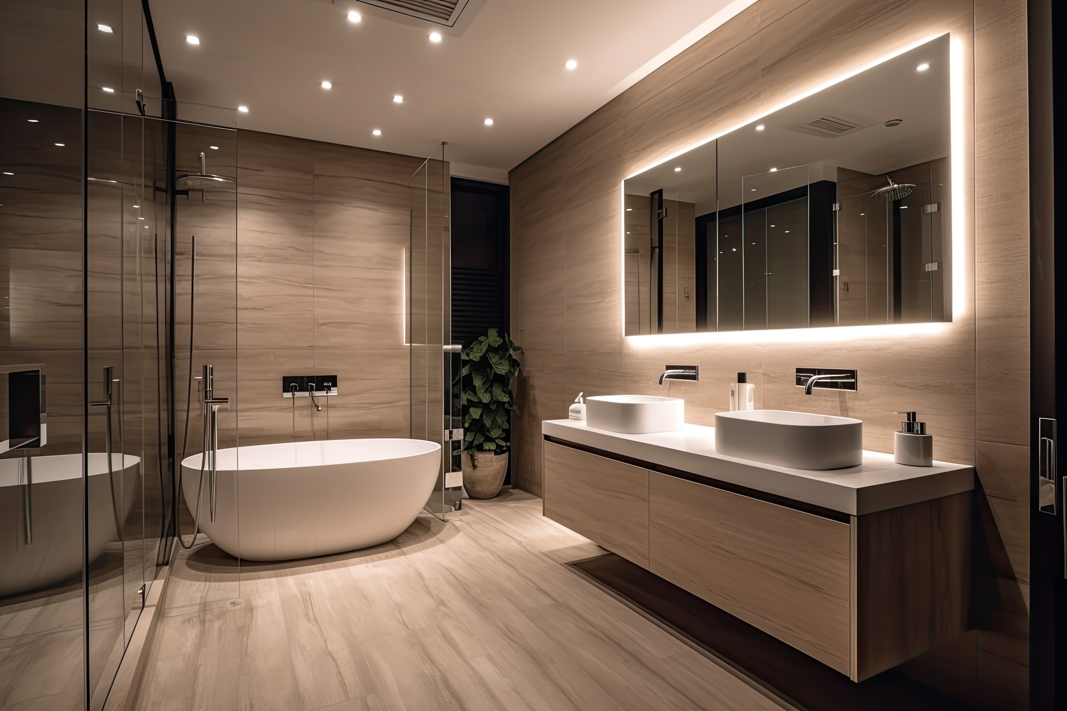Luxury bathroom fixtures by True North Construction
